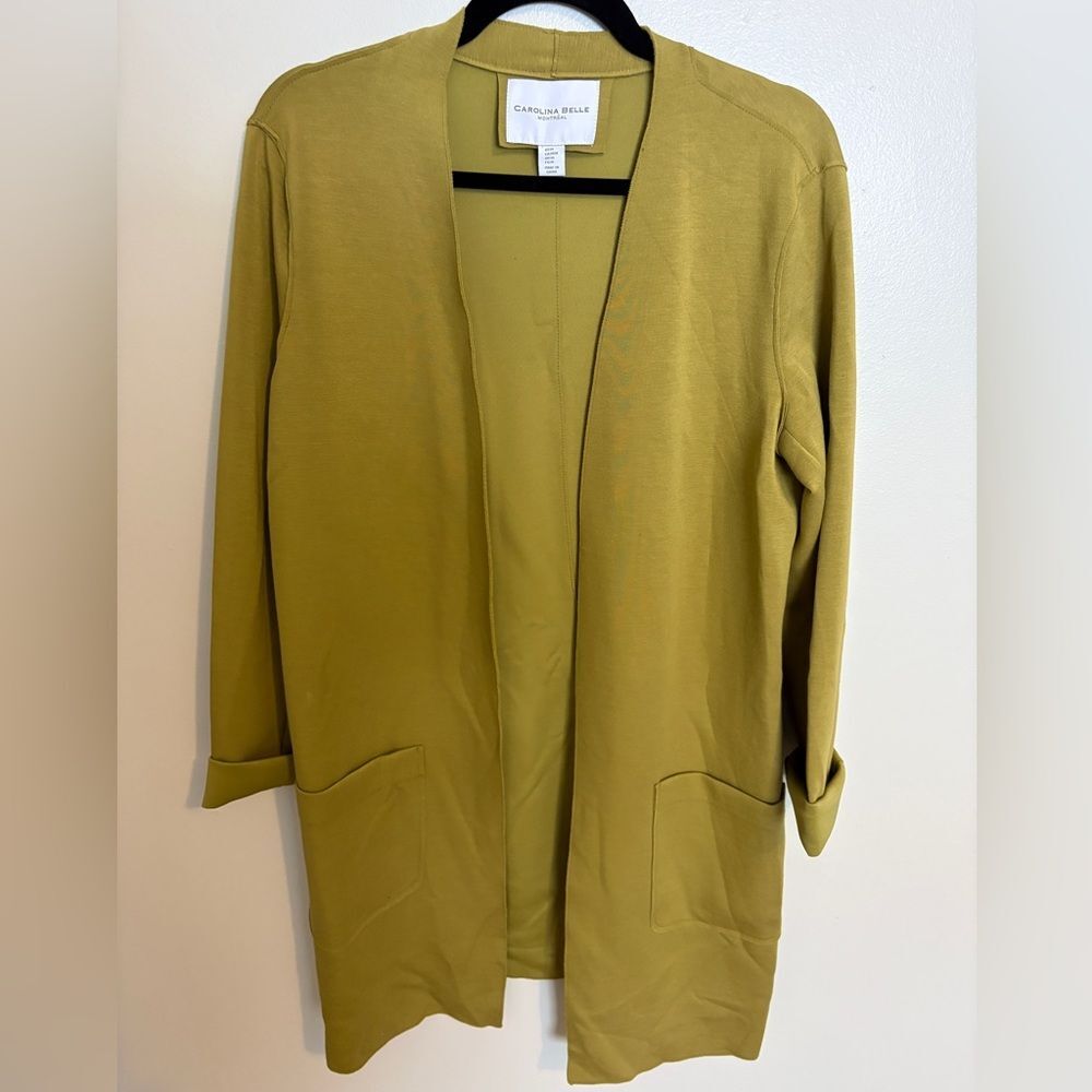 Carolina Belle Mustard Open Front Cardigan